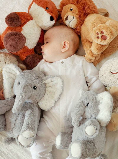 Cloud b Plush Elephant with Sound for Newborns 21.5 cm