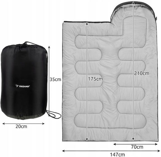 Trizand Sac De Dormit Dublu Negru