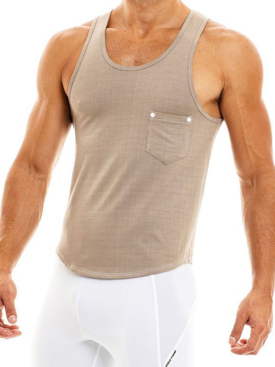 Modus Vivendi Men's Sleeveless Undershirt Beige