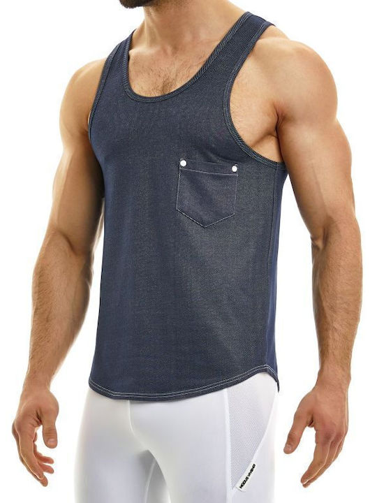 Modus Vivendi Men's Sleeveless Undershirt Navy Blue