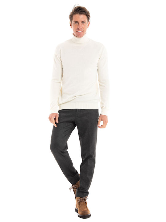 Gabba Gormely Men's Long Sleeve Sweater Turtleneck White