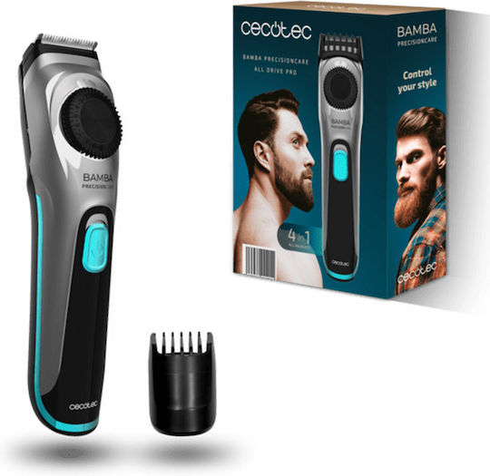 Cecotec Bamba PrecisionCare All Drive Pro Επαναφορτιζόμενη Κουρευτική Μηχανή Ασημί 04401