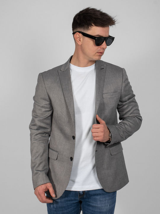 Men's Suit Jacket Slim Fit Gray