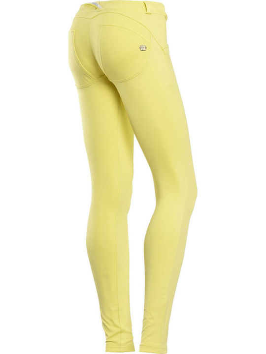 Freddy Γυναικείο Υφασμάτινο Παντελόνι Push-up Skinny Fit Κίτρινο