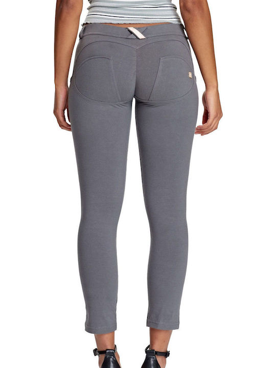 Freddy Slounge Women's Fabric Capri Trousers Push-up Slim Fit Gray