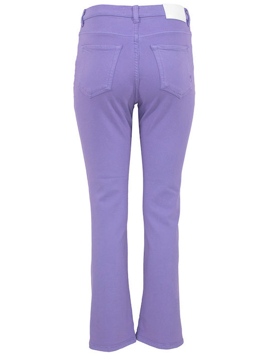 Pinko High Waist Women's Jean Trousers Flared Purple