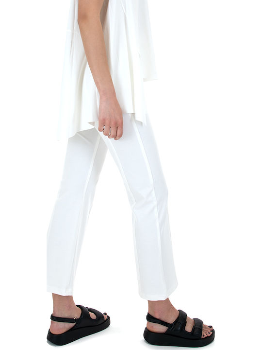 PANTS Damen Hoch tailliert Stoff Hose Weiß