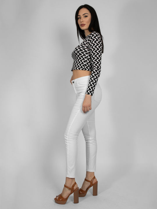 Γυναικείο Jean Παντελόνι σε Skinny Εφαρμογή Λευκό