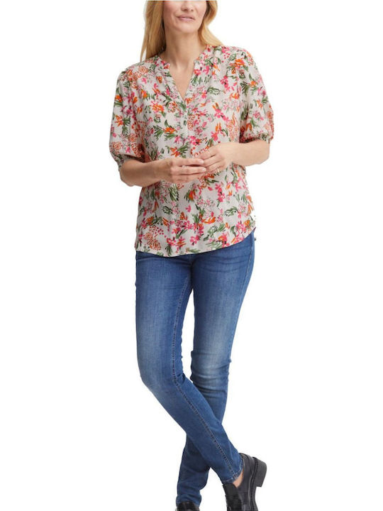 Women's Floral Short Sleeve Shirt
