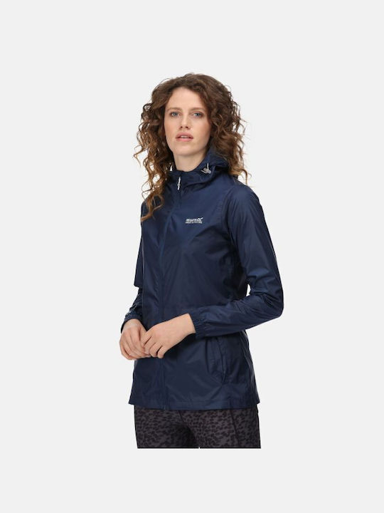 Regatta Women's Hiking Short Puffer Jacket Waterproof for Winter with Hood Navy Blue