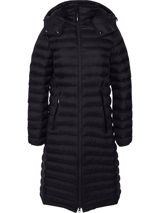 Lang Damen Puffer Jacke für Winter Gray
