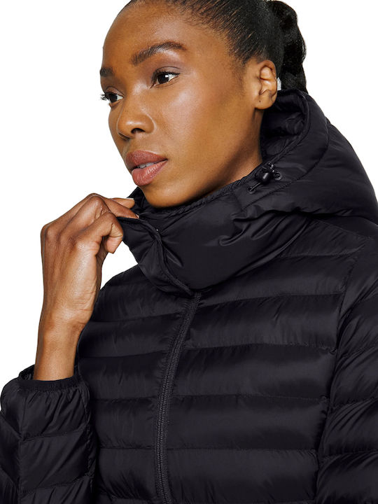Lang Damen Puffer Jacke für Winter Gray