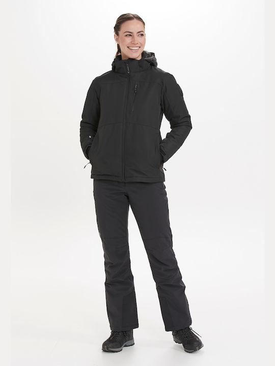 Whistler Women's Short Sports Jacket Waterproof and Windproof for Winter with Detachable Hood Black