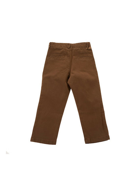 Yellowsub Boys Fabric Chino Trouser Brown