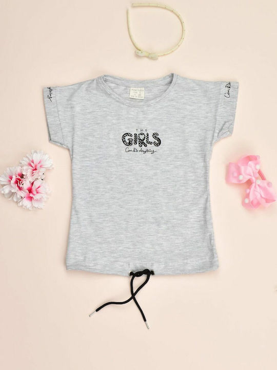 Potre Kids Blouse Short Sleeve Gray