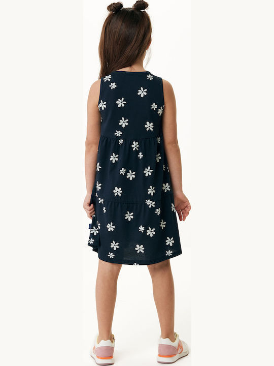Παιδικό Φόρεμα Αμάνικο Floral Navy Μπλε