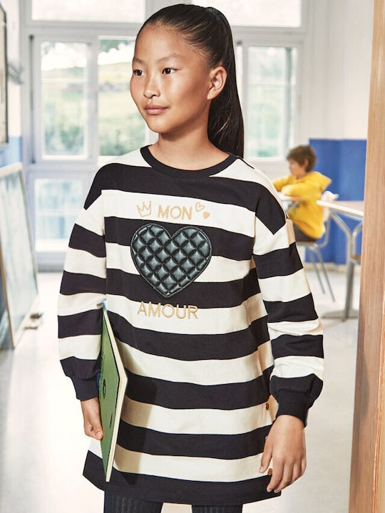 Mayoral Kids Dress Long Sleeve Black