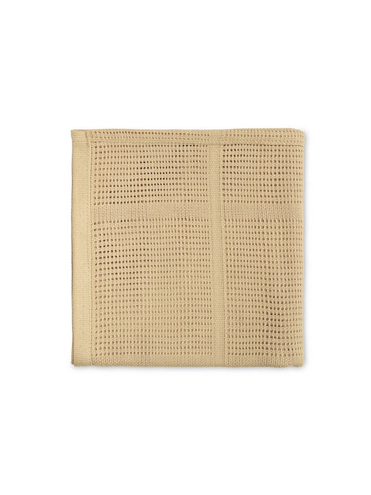Sensillo Blanket Cot Knitted Beige 95cm