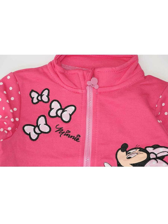 Disney Girls Sweatshirt with Zipper Pink