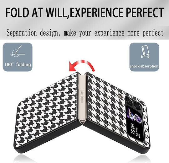 Leather Shockproof Back Cover Πλαστικό Λευκό (Galaxy Z Flip4)
