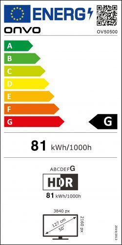 Onvo Smart Τηλεόραση 50" 4K UHD LED OV50500 HDR (2022)