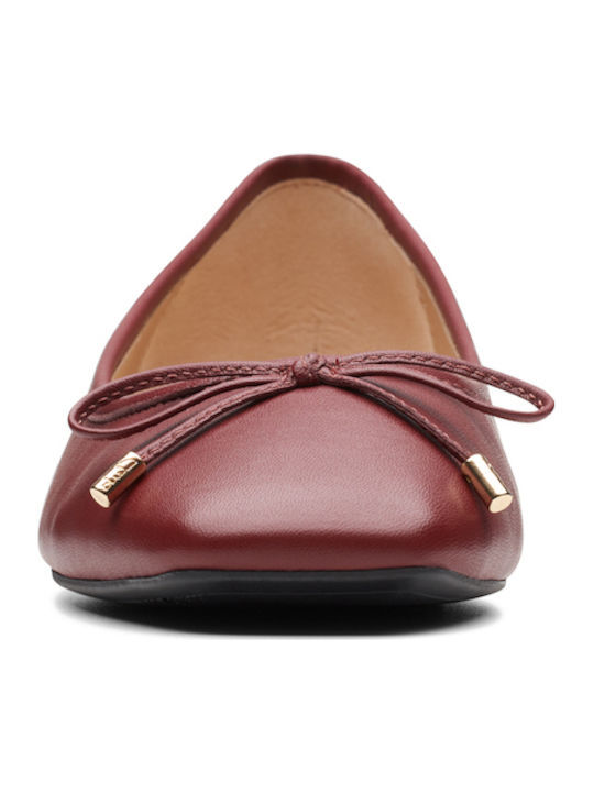 Leather Ballerinas Ubree15 Step Burgundy