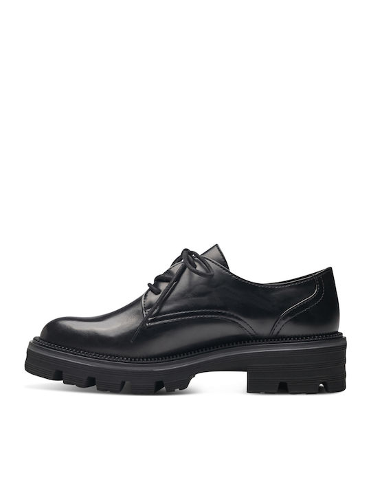 Women's Synthetic Leather Oxford Shoes Black