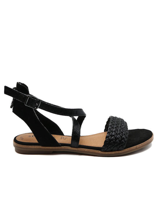 S.Oliver Damen Flache Sandalen in Schwarz Farbe