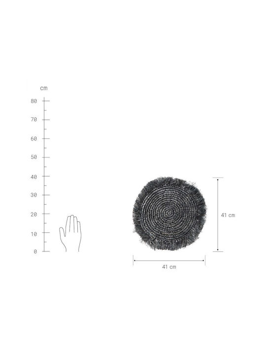 Butlers Round Placemat Black