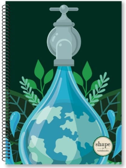 Shape Notebooks Σπιράλ Τετράδιο Ριγέ Α4 60 Φύλλων 2 Θεμάτων Πολύχρωμο