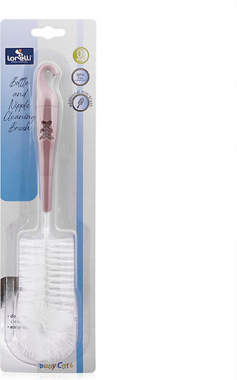 Lorelli Cleaning Brush for Baby Bottle Pink 2 Pieces