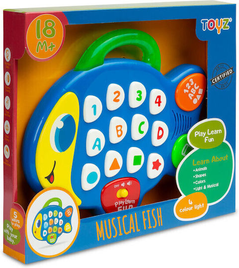 Toyz Βρεφικό Παιχνίδι Εκπαιδευτικό Παιχνίδι Ψάρι με Μουσική για 18+ Μηνών
