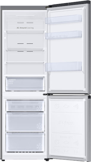 Samsung Ψυγειοκαταψύκτης 344lt NoFrost Υ185.3xΠ59.5xΒ65.8εκ. Inox RB34C671DSA/EF