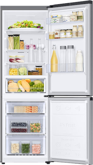 Samsung Ψυγειοκαταψύκτης 344lt NoFrost Υ185.3xΠ59.5xΒ65.8εκ. Inox RB34C671DSA/EF