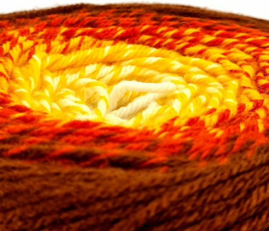 YarnArt Flowers Merino Mixed Brown Red Yellow Cream 225m 225g
