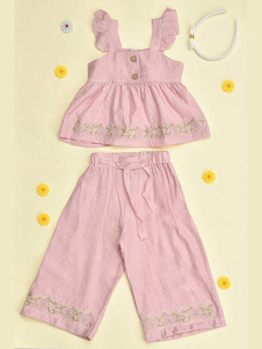 Potre Kids Set with Pants Summer 2pcs Pink