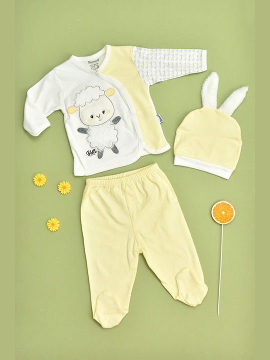 Potre Kids Set with Pants Winter 3pcs Yellow