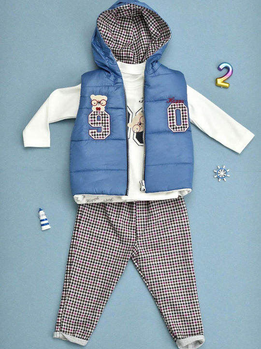 Potre Kids Set with Pants & Jacket Winter 3pcs White