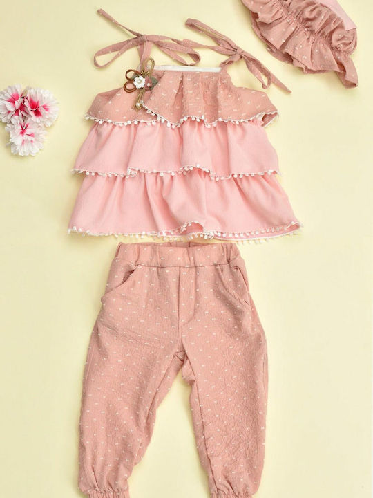 Potre Kids Set with Pants Summer 2pcs Pink