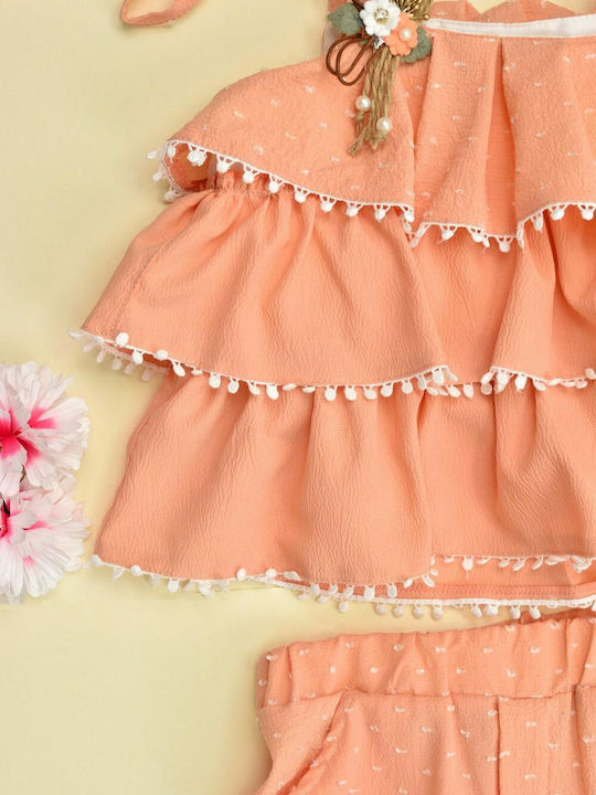 Kinder-Set mit Hose Sommer 2Stück Rosa