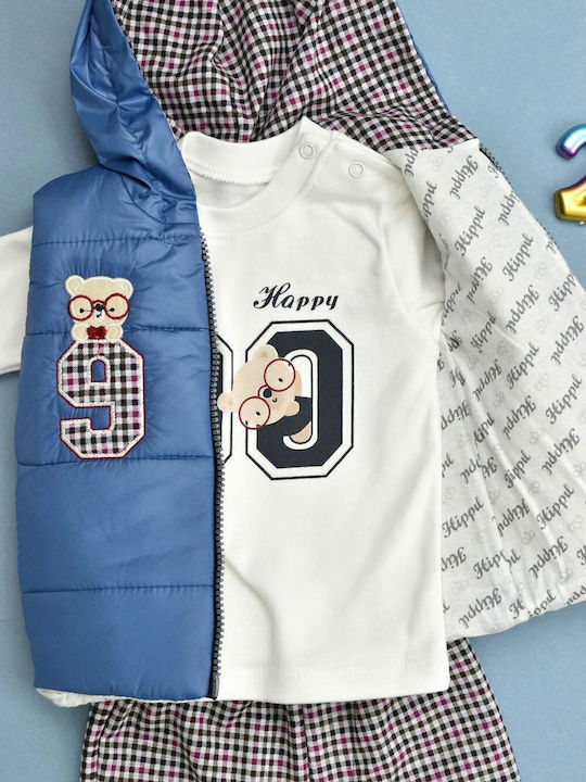 Kinder-Set mit Hose & Jacke Winter 3Stück Weiß