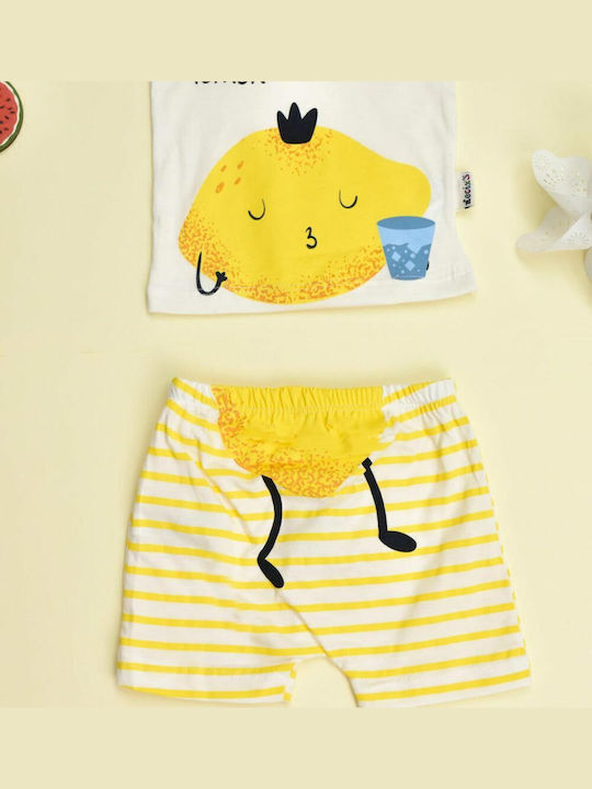 Kinder-Set mit Shorts Sommer 2Stück Gelb