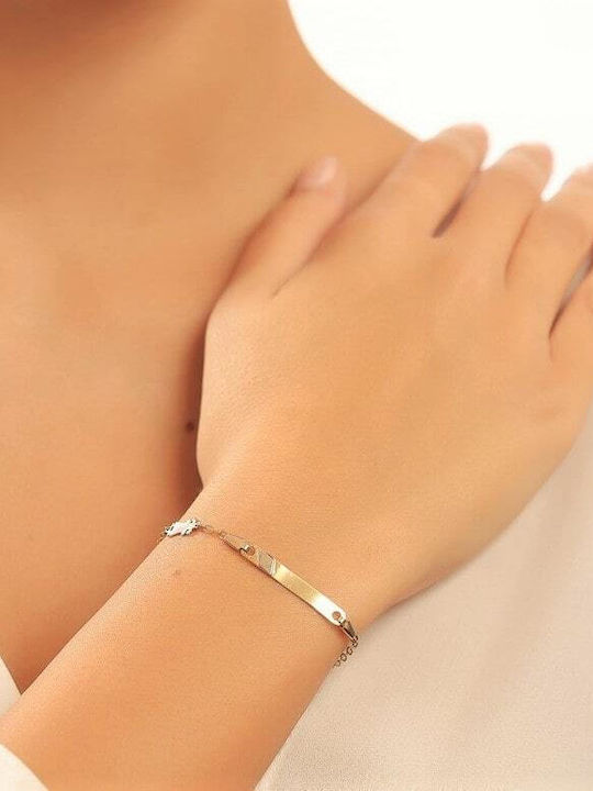 Eforo Kids Bracelet ID from Gold 14K with Figure