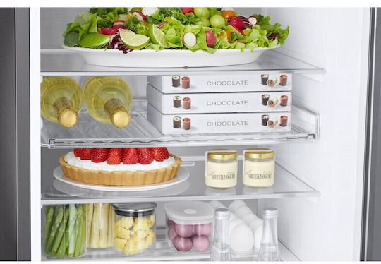 Samsung Kühl-Gefrierkombination 387Es NoFrost H203xB59.5xT65.8cm. Inox RB38C7B6AS9/EF