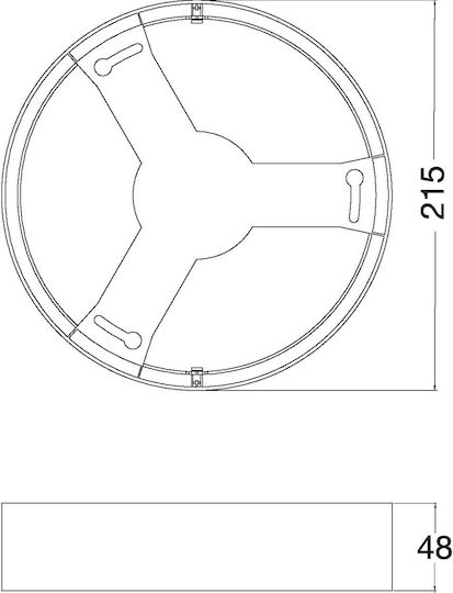 Ledvance Βάση Τοποθέτησης για Φωτιστικά Λευκή 215MM