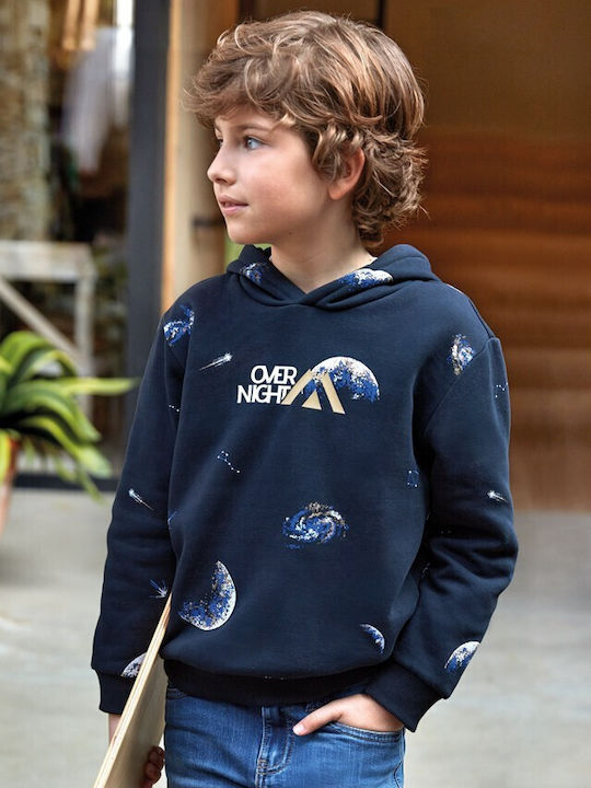 Mayoral Kids Sweatshirt with Hood Navy Blue