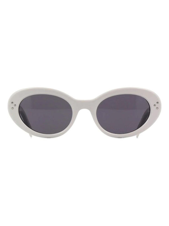 Celine Women's Sunglasses with White Plastic Frame and Black Lens CL401931 25A