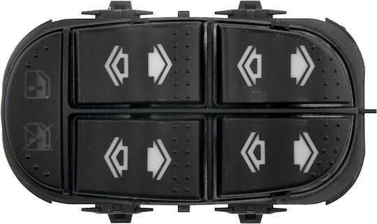 NTY Comutator geamuri auto pentru Ford Concentrare 1998-2005 11pin Negru