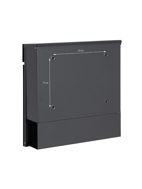 ML-Design Außenbereich Briefkasten Inox in Gray Farbe 37x36.5x11cm