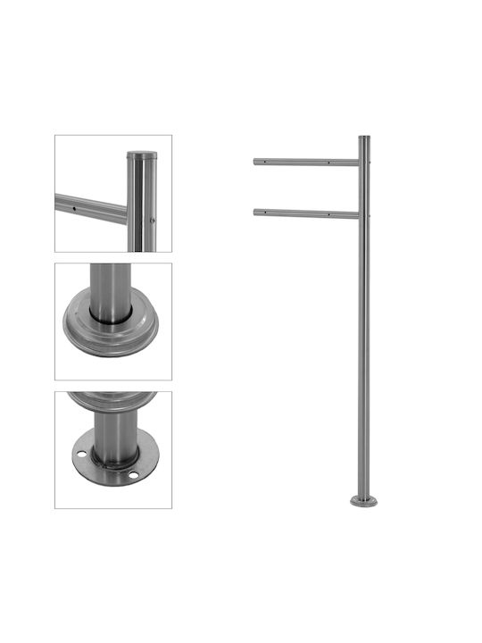 ML-Design Cutie Poștală pentru Exterior Metalic în Culoarea Gri 37x36.5x11cm